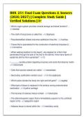 BIOL 251 Final Exam Questions & Answers&NewLine;&lpar;2026&sol;2027&rpar; &vert; Complete Study Guide &vert;&NewLine;Verified Solutions &vert; A&plus;
