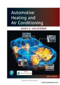 TEST BANK FOR Automotive Heating and Air Conditioning 9th Edition by James Halderman ISBN&colon;978-0135434123 COMPLETE GUIDE ALL CHAPTERS COVERED 100&percnt; VERIFIED A&plus; GRADE ASSURED&excl;&excl;&excl;&excl;&excl;NEW LATEST UPDATE&excl;&excl;&excl;&excl;&excl;