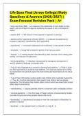 Life Span Final &lpar;Jersey College&rpar; Study&NewLine;Questions & Answers &lpar;2026&sol;2027&rpar; &vert;&NewLine;Exam-Focused Revision Pack &vert; A&plus;