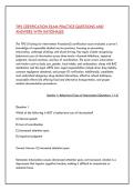 TIPS CERTIFICATION EXAM PRACTICE QUESTIONS AND &NewLine;ANSWERS WITH RATIONALES&NewLine;