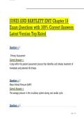 JONES AND BARTLETT EMT Chapter 10 Exam Questions with 100- Correct Answers Latest Version