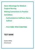 Davis Advantage for Medical-Surgical Nursing 3rd Edition Test Bank &vert; Chapter-by-Chapter NCLEX & NGN Exam Prep