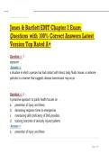 Jones & Bartlett EMT Chapter 2 Exam Questions with 100- Correct Answers Latest Version Top Rated A&plus;