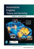 TEST BANK FOR Automotive Engines&colon; Theory and Servicing 10th Edition by James Halderman ISBN&colon;9780137469635 COMPLETE GUIDE ALL CHAPTERS COVERED 100&percnt; VERIFIED A&plus; GRADE ASSURED&excl;&excl;&excl;&excl;&excl;NEW LATEST UPDATE&excl;&excl;&excl;&excl;&excl;