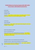 HCA204 Palliative Care Final Exam Questions With 100&percnt; Verified &NewLine;Correct Answers &vert;2026 Updated Guaranteed Pass&period; 