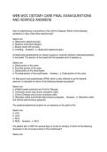 WEB WOC OSTOMY CARE FINAL EXAM QUESTIONS AND VERIFIED ANSWERS