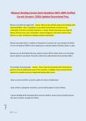 Missouri Boating License Exam Questions With 100&percnt; Verified &NewLine;Correct Answers &vert;2026 Updated Guaranteed Pass&period; 