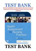 Test Bank for Health Assessment for Nursing Practice&comma; 7th Edition by Susan Fickertt Wilson and Jean Foret Giddens &vert; Complete 24 Chapters Questions & Answers with Rationales &vert; Latest Update
