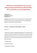 NUR 4590 Exam 1 Professional Identity of the Nurse Leader Rasmussen University Question Bank &lpar;Latest 2026&sol;2027 Edition&rpar; &ndash; 100&percnt; Correct Questions&comma; Answers & Detailed Rationales