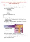 NUR 3450 &colon; mental health - All Units Concept Review Guide -&NewLine;Galen College of Nursing