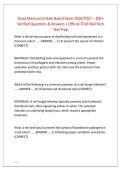 Texas Manicurist State Board Exam 2026&sol;2027 &ndash; 200&plus; &NewLine;Verified Questions & Answers &vert; Official TDLR Nail Tech &NewLine;Test Prep