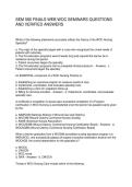 SEM 580 FINALS WEB WOC SEMINARS QUESTIONS AND VERIFIED ANSWERS