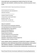 TEXAS MORTUARY LAW EXAMINATION COMPLETE PRACTICE TEST BANK&NewLine;QUESTIONS AND ANSWERS &vert; VERIFIED SOLUTIONS &vert; UPDATED 2026&sol;2027 STUDY&NewLine;GUIDE
