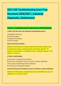 SACA 204 Troubleshooting Exam Prep &NewLine;Document 2026&sol;2027 &vert; Industrial &NewLine;Diagnostics&comma; Maintenance