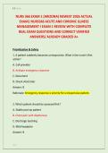 NURS 366 EXAM 1 &lpar;ARIZONA&rpar; NEWEST 2026 ACTUAL &NewLine;EXAM&vert; NURS366 ACUTE AND CHRONIC ILLNESS &NewLine;MANAGEMENT I EXAM 1 REVIEW WITH COMPLETE &NewLine;REAL EXAM QUESTIONS AND CORRECT VERIFIED &NewLine;ANSWERS&sol; ALREADY GRADED A&plus; 