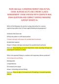 NURS 366 Exam 3 &lpar;ARIZONA&rpar; NEWEST 2026 ACTUAL &NewLine;EXAM&vert; NURS366 ACUTE AND CHRONIC ILLNESS &NewLine;MANAGEMENT I EXAM 3 REVIEW WITH COMPLETE REAL &NewLine;EXAM QUESTIONS AND CORRECT VERIFIED ANSWERS&sol; &NewLine;ALREADY GRADED A&plus;