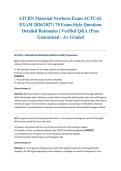 ATI RN Maternal Newborn Exam ACTUAL EXAM 2026&sol;2027 &vert; 70 Exam-Style Questions Detailed Rationales &vert; Verified Q&A &vert; Pass Guaranteed - A&plus; Graded