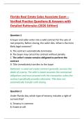 Georgia Real Estate Salesperson Exam &ndash; &NewLine;Verified Practice Questions & Answers with &NewLine;Detailed Rationales &lpar;2026 Edition&rpar;