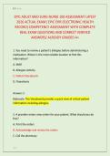 EPIC ADULT MED SURG NURSE 100 ASSESSMENT LATEST &NewLine;2026 ACTUAL EXAM&vert; EPIC EHR &lpar;ELECTRONIC HEALTH &NewLine;RECORD&rpar; COMPETENCY ASSESSMENT WITH COMPLETE &NewLine;REAL EXAM QUESTIONS AND CORRECT VERIFIED &NewLine;ANSWERS&sol; ALREADY GRADED A&plus;