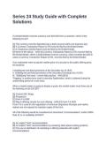 Series 24 Study Guide with Complete Solutions