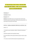 NC Life Insurance Exam Version 1 Question Bank &lpar;Latest 2026&sol;2027 Edition&rpar; &ndash; 100&percnt; Correct Questions&comma; Answers & Detailed Rationales