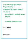 Davis Advantage for Medical-Surgical Nursing 3rd Edition Test Bank Exam Prep&NewLine;