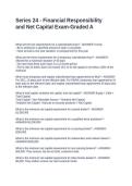 Series 24 - Financial Responsibility and Net Capital Exam-Graded A