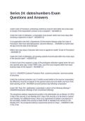 Series 24 dates numbers Exam Questions and Answers