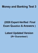 Money and Banking Test 3&colon; Complete Study Guide & Practice Questions PDF