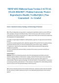 NRNP 6552 Midterm Exam Version 2 ACTUAL EXAM 2026&sol;2027 &vert; Walden University Week 6 Reproductive Health &vert; Verified Q&A &vert; Pass Guaranteed - A&plus; Graded&NewLine;&NewLine;