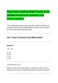 Penn Foster Medical Math Proctor Exam&NewLine;Updated Actual Exam Questions and&NewLine;Correct Answers