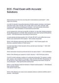 ECC- Final Exam with Accurate Solutions