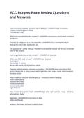 ECC Rutgers Exam Review Questions and Answers