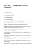 ECC Test 1 Questions with Verified Solutions