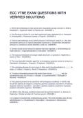 ECC VTNE EXAM QUESTIONS WITH VERIFIED SOLUTIONS