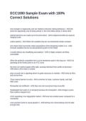 ECC1000 Sample Exam with 100&percnt; Correct Solutions