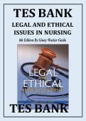 Updated&sol;Latest Legal and Ethical Issues in Nursing 6th Edition Ginny Wacker Guido Test Bank Merged Comprehensive Examination Questions and Answers Study Guide for Nursing Ethics Legal Responsibilities Professional Accountability Patient Rights Healthcare 