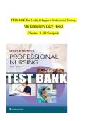 Updated&sol;Latest Leddy & Pepper&rsquo;s Professional Nursing 9th Edition Hood Test Bank Comprehensive Examination Questions and Answers Study Guide for Professional Nursing Practice Nursing Theories Professional Roles Ethics Leadership Healthcare Systems Patient 