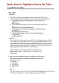 Updated&sol;Latest Keltner's Psychiatric Nursing 9th Edition Debbie Steele Test Bank Comprehensive Examination Questions and Answers Study Guide for Mental Health Nursing Psychiatric Disorders Therapeutic Communication Behavioral Assessment Crisis Inte