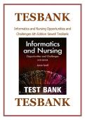Updated&sol;Latest Informatics and Nursing Opportunities and Challenges 6th Edition Sewell Test Bank Comprehensive Exam Preparation Guide Questions and Answers for Nursing Informatics Clinical Technology Healthcare Information Systems Electronic Health Record