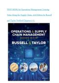 Test Bank for Operations Management&colon; Creating Value Along the Supply Chain &lpar;11th Edition&rpar; by Russell &vert; Verified Chapters 1&ndash;17 &vert; Latest Version