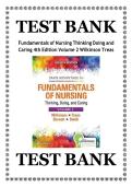 Fundamentals of Nursing &ndash; Vol 2&colon; Thinking&comma; Doing&comma; and Caring Test Bank &vert; Judith M&period; Wilkinson&comma; Leslie S&period; Treas & Karen L&period; Barnett &vert; Latest Exam Questions & Verified Answers