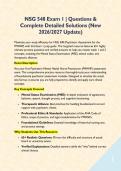NSG 548 Exam 1 &vert; Questions & Complete Detailed Solutions &lpar;New 2026&sol;2027 Update&rpar;&NewLine;&NewLine;