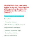 NR 602 ACTUAL Final exam Latest Verified Version And Frequently tested With Expected real Questions With Well Elaborated Correct Answers GRADED A&plus;&period;
