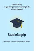 Samenvatting - Begeleiding en samenwerking in de orthopedagogiek &lpar;6472ORTGFY&rpar;&comma; &lpar;incl&period; literatuur&rpar; 