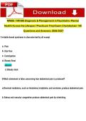 NR605 Advanced Pathophysiology 2026 &vert; Questions & Answers&NewLine;&NewLine;