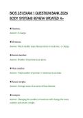 BIOS 251 EXAM 1 QUESTION BANK 2026 &NewLine;BODY SYSTEMS REVIEW UPDATED A&plus; 