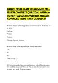 BIOS 251 FINAL EXAM 2026 SUMMER FALL &NewLine;SESSION COMPLETE QUESTIONS WITH 100 &NewLine;PERCENT ACCURATE VERIFIED ANSWERS &NewLine;ADVANCED STUDY PACK GRADED A&plus; 