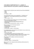 AVID MEDIA COMPOSER MC110 - LESSON 15 &NewLine;QUESTIONS WITH ACCURATE VERIFIED ANSWERS