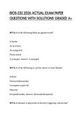 BIOS-252 2026 ACTUAL EXAM PAPER &NewLine;QUESTIONS WITH SOLUTIONS GRADED A&plus;